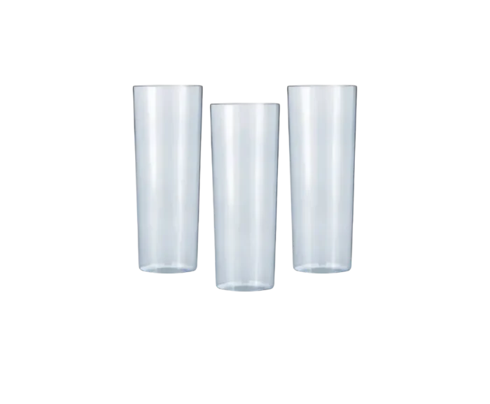 Vaso trago largo rígido cristal 280cc Kovalplast